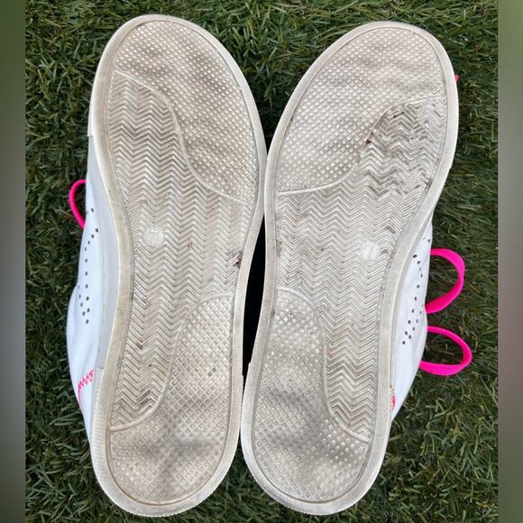 Steve Madden Rezza Destroyed Star Golden Goose Style Neon Pink Low Top Sneaker 7 - Picture 10 of 11